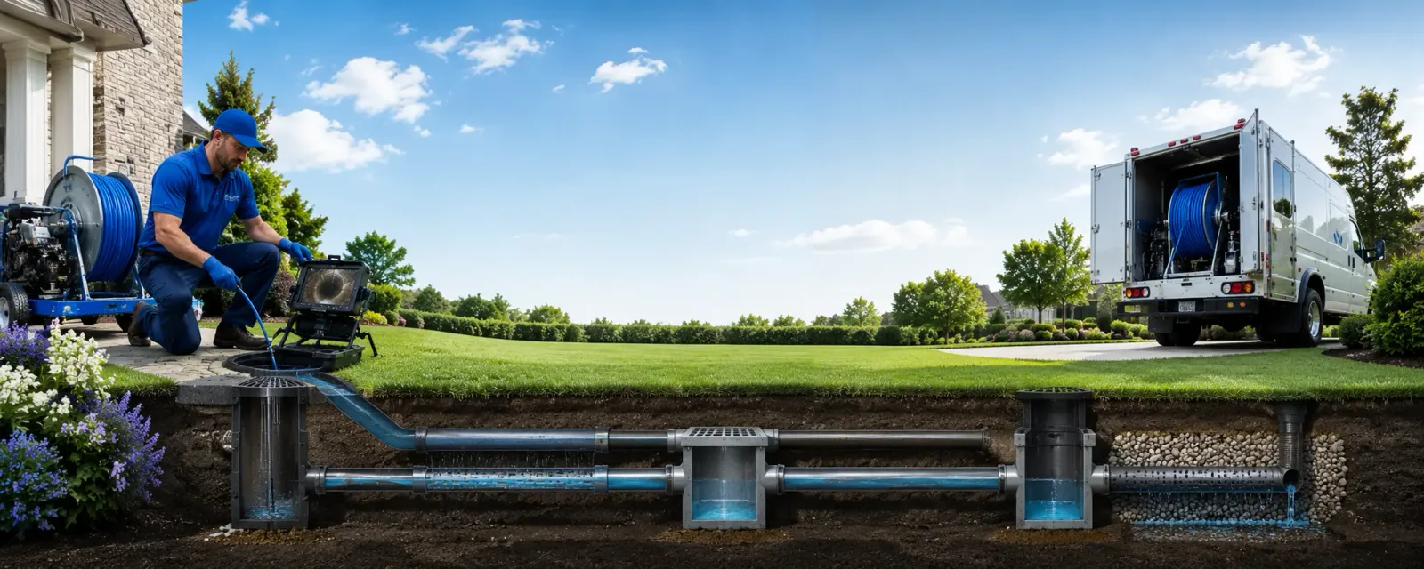 Outdoor drain cleaning information for Strawberry, CA